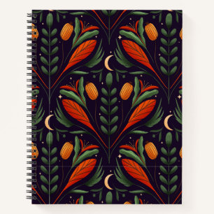 Cuaderno Bloc de notas en espiral de cosecha oscura