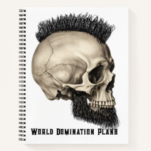 Cuaderno Bloc de notas en espiral de cráneo
