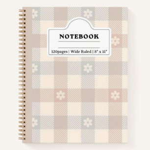 Cuaderno Bloc de notas en espiral de Daisy Gingham