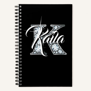 Cuaderno Bloc de notas en espiral de diamante K Faux