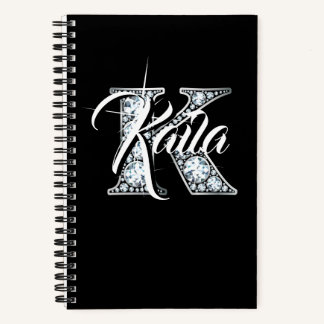Cuaderno Bloc de notas en espiral de diamante K Faux