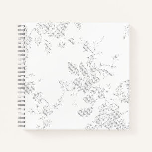 Cuaderno bloc de notas en espiral de diseño de arte de líne