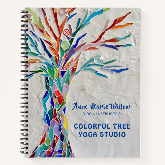Cuaderno Bloc de notas en espiral de estudio de yoga (Anverso)