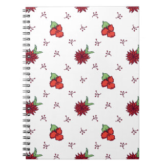 Cuaderno Bloc de notas en espiral de flores para escritura