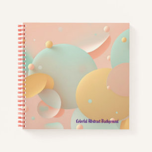 Cuaderno Bloc de notas en espiral de fondo colorido abstrac