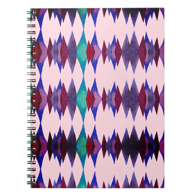 Cuaderno Bloc de notas en espiral de formularios abstractos (Frente)