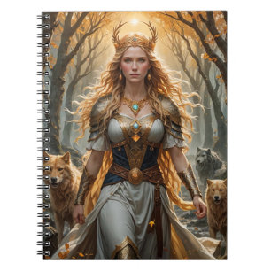 Cuaderno Bloc de notas en espiral de Freyja Inspirada en