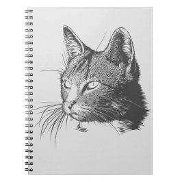 Cuaderno bloc de notas en espiral de gato