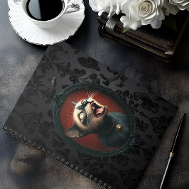 Cuaderno Bloc de notas en espiral de gato con micrófono