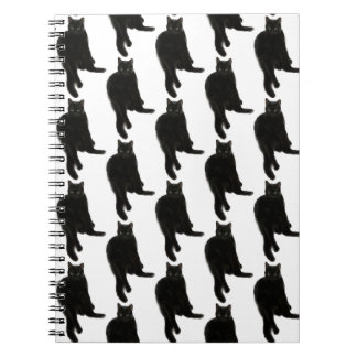 Cuaderno Bloc de notas en espiral de gato negro