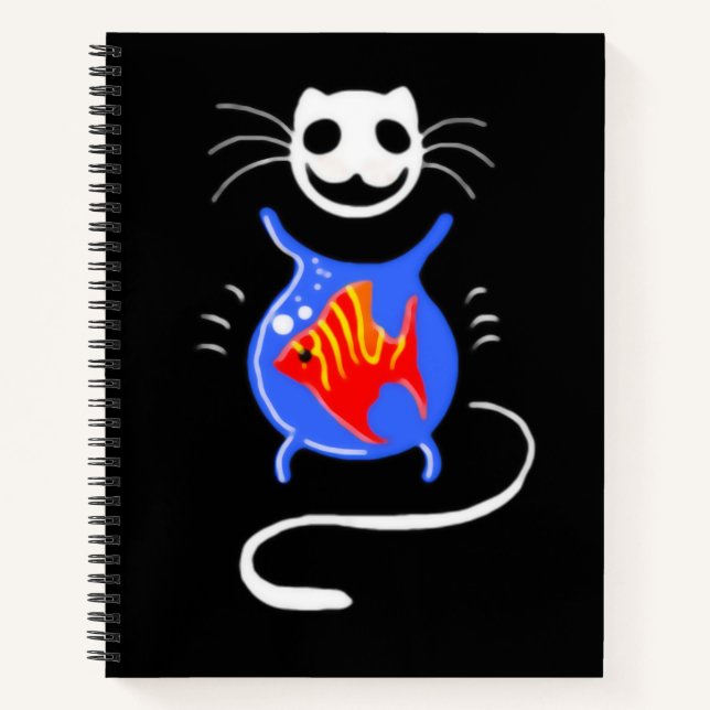 Cuaderno Bloc de notas en espiral de gatos gatitos (Anverso)