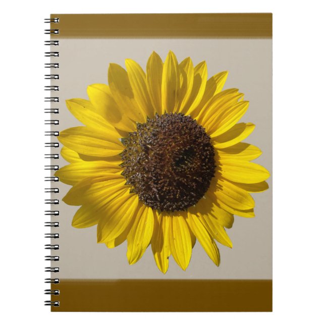 Cuaderno Bloc de notas en espiral de girasol (Frente)