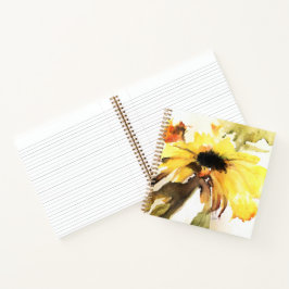 Cuaderno Bloc de notas en espiral de girasol