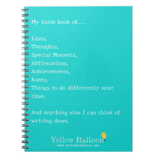 Cuaderno Bloc de notas en espiral de globo amarillo