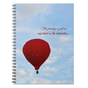 Cuaderno Bloc de notas en espiral de globos de aire calient