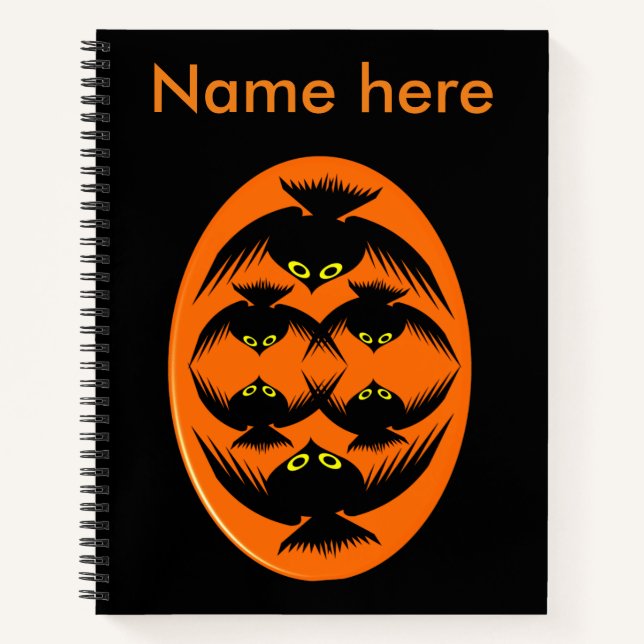 Cuaderno Bloc de notas en espiral de Halloween (Anverso)