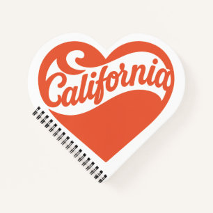 Cuaderno Bloc de notas en espiral de Heart California