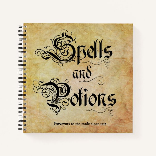 Cuaderno Bloc de notas en espiral de hélices y pociones (Anverso)