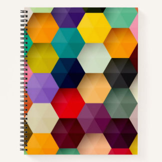 Cuaderno bloc de notas en espiral de hexágono