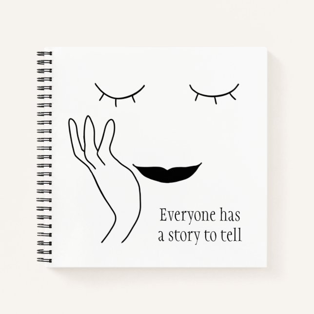 Cuaderno Bloc de notas en espiral de historias (Anverso)