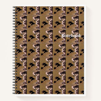 Cuaderno Bloc de notas en espiral de hojas marrones