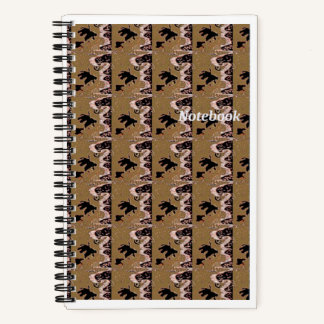 Cuaderno Bloc de notas en espiral de hojas marrones