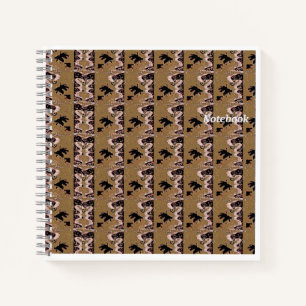 Cuaderno Bloc de notas en espiral de hojas marrones