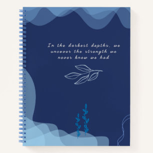Cuaderno Bloc de notas en espiral de horizonte azul