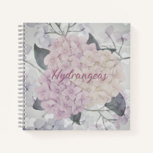 Cuaderno Bloc de notas en espiral de Hydrangeas