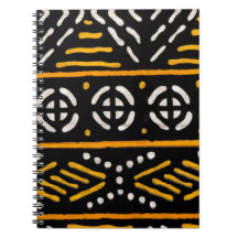 Bloc de notas en espiral de impresión africana