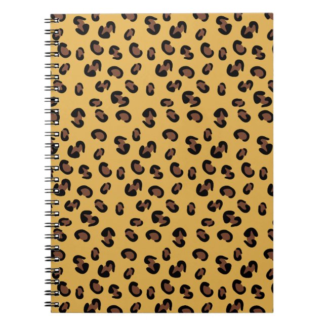 Cuaderno Bloc de notas en espiral de impresión Leopard (Frente)