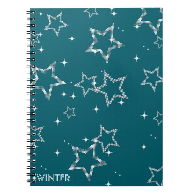 Cuaderno Bloc de notas en espiral de invierno (Frente)