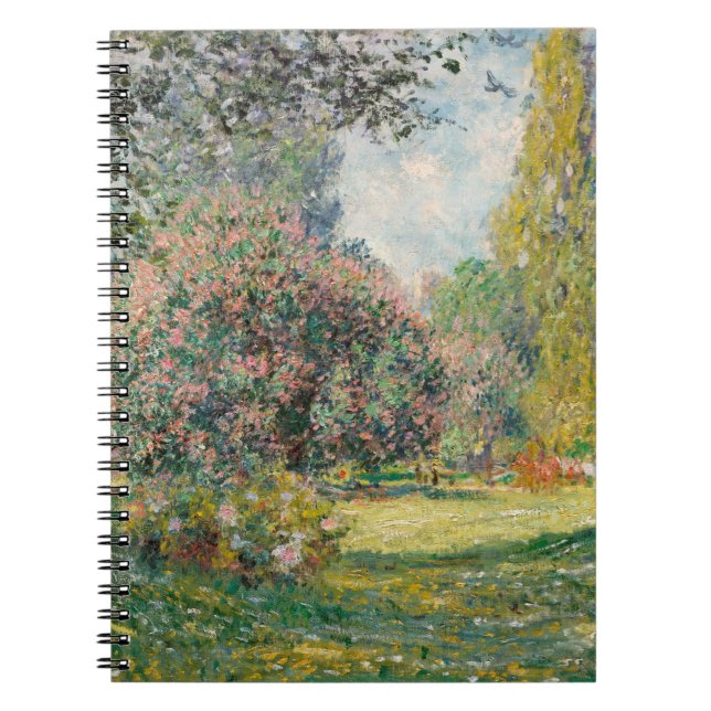 Cuaderno Bloc de notas en espiral de Jardín de primavera mo (Frente)