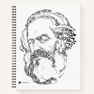 Cuaderno bloc de notas en espiral de Karl Marx