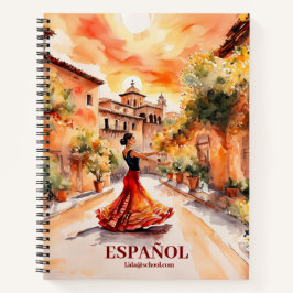 Cuaderno Bloc de notas en espiral de la cultura española