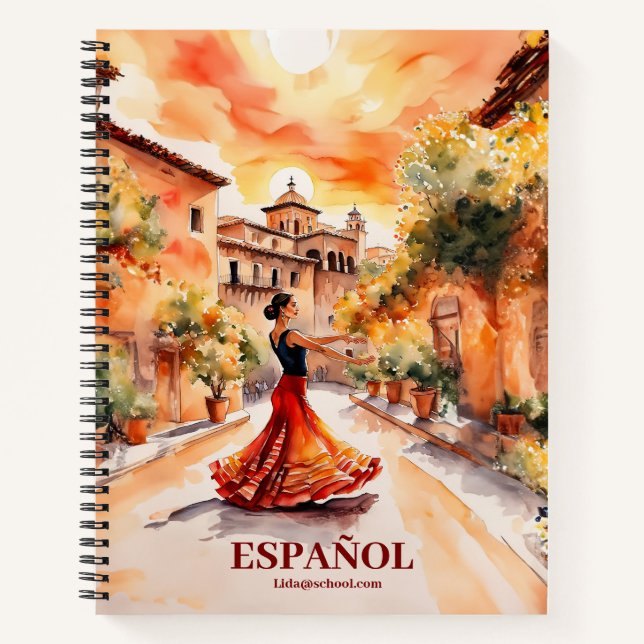 Cuaderno Bloc de notas en espiral de la cultura española (Anverso)