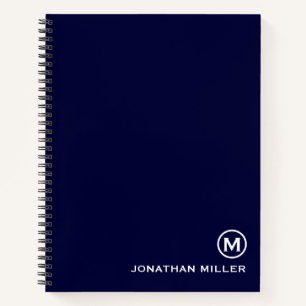 Cuaderno Bloc de notas en espiral de la marina monográfica