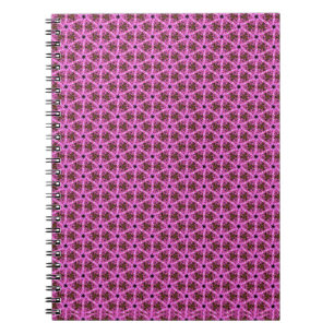 Cuaderno Bloc de notas en espiral de laberinto rosa