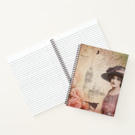 Cuaderno Bloc de notas en espiral de Lady vintage - Elegant