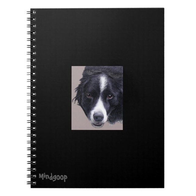 Cuaderno bloc de notas en espiral de línea de borde (Frente)