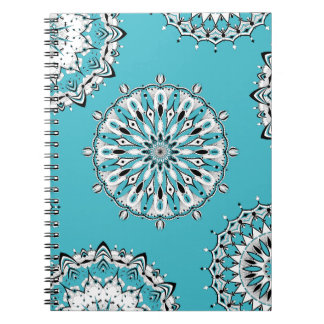Cuaderno Bloc de notas en espiral de Mandala azul 2