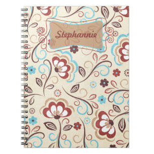 Cuaderno Bloc de notas en espiral de maravillas florales