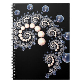 Cuaderno Bloc de notas en espiral de Marfil y Perla Azul