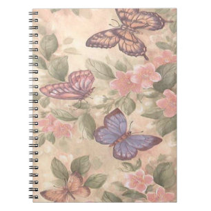 Cuaderno Bloc de notas en espiral de mariposa