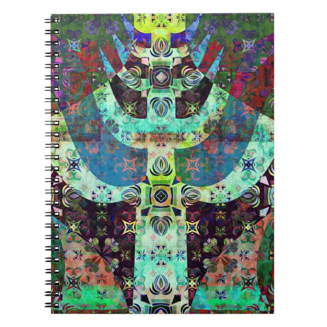 Cuaderno Bloc de notas en espiral de medios mixtos (Frente)