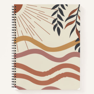 Cuaderno Bloc de notas en espiral de Moda Boho   Diseño de 