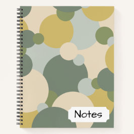 Cuaderno Bloc de notas en espiral de moléculas de color ama