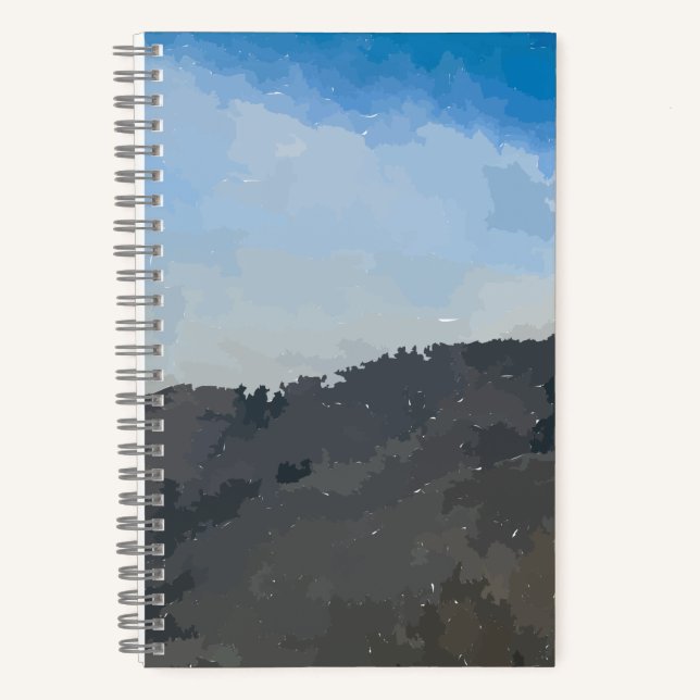 Cuaderno Bloc de notas en espiral de montaña del desierto (Anverso)