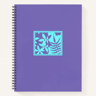 Cuaderno Bloc de notas en espiral de motivos de hoja