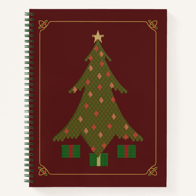 Cuaderno Bloc de notas en espiral de Navidades curados (Anverso)
